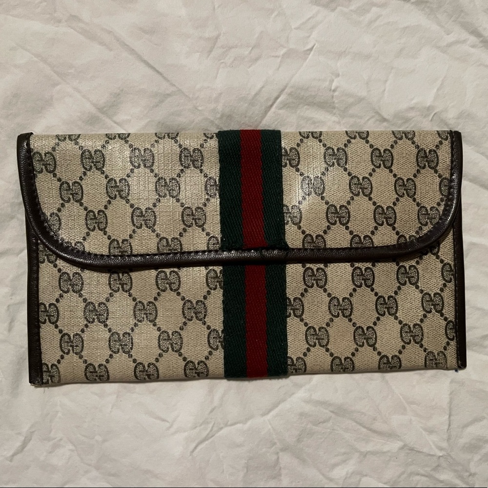 Gucci Monogram Envelope Clutch